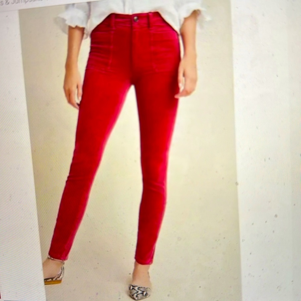 Anthropologie Pilcro & The Letterpress High Rise Skinny Corduroy Pants